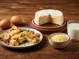 Crêpes fourrées au camembert fondant, gratinées façon Normandie-Italie