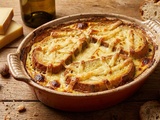 Gratinade de pain suisse : gruyère fondant, œufs, lait et vin blanc