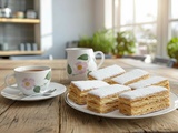 Mille-feuille traditionnel crème pâtissière vanille