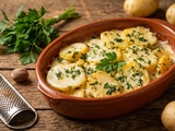 Pommes maître d’hôtel fondantes au lait et muscade