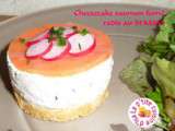 Cheesecake saumon fumé-radis et St Môret - La p'tite cuisine d'Isa