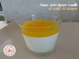 Panna cotta légère vanille et coulis de mangue