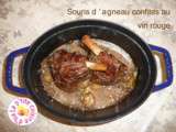 Souris d'agneau confites au vin rouge