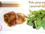  Spécial Fêtes  Foie gras poêlé et caramel de poire