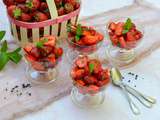 Salade de fraises à la menthe et au poivre