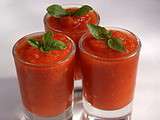 Soupe froide de poivrons et tomates
