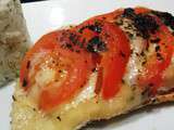 Papillotes de saumon, tomate et mozzarella