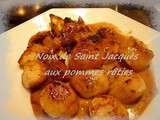 Noix de Saint Jacques snakées et pommes rôties
