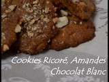 Cookies amandes, chocolat blanc et ricoré (versions Cook'in de Demarle et manuelle)