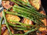 Patates douces et asperges rôties