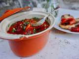 Poivrons marinés en persillade