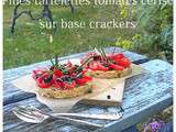 Fines tartelettes tomates cerise sur base crackers et chèvre