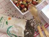 Salade de lentilles - chorizo, artichaut, tomate, olives et feta