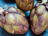 Steamed Baby Purple Artichokes with Olive Oil