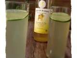 Cocktail sans alcool raisin blanc et citron vert