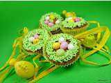 Muffins pistache, petits nids pour Pâques