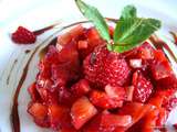 Tartare de fraises au caramel balsamique...ou comment améliorer des fruits pas très sucrés