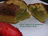 Mini cake à la pistache et au citron vert