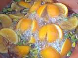 Oranges confites aux pistaches