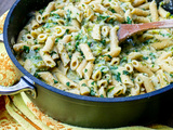 Casserole crémeuse « one pot » de courgettes, basilic et amande