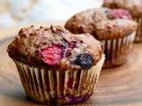 Muffins au chocolat et aux baies pour faire le plein d’antioxydants