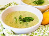 Potage de courgettes, ciboulette et ail