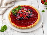Tarte à la ricotta et aux framboises