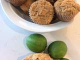 Tendres muffins à la lime et la noix de coco sans lactose et riches en fibres