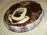 Gâteau Mickey Mousse - Moelleux au chocolat (décoré avec la métode de chane)