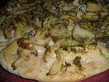 Pizza poulet champignons