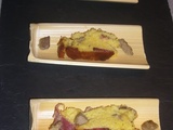 Cake au foie gras, magret de canard fumé et aux noix