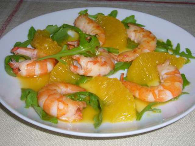 Recette Crevettes marinées à l'orange