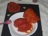 Sorbet de tomates et sa tuile tomate amandes
