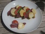 Tartine terre-mer : magret de canard fumé et Noix de Saint-Jacques