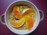Porridge à l'orange et noix de pécan