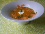 Soupe carottes fenouil et saumon fumé