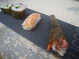 Temaki sushi au poulpe et carotte