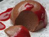 Bavarois Allégé Au Chocolat et Son Coulis de Fruits Rouges