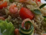 Salade de Quinoa Rouleaux au Saumon et Crevettes