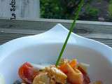 Salade Gourmande Asperge Noix de Pétoncle Tomates et Parmesan