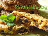 Chocolate chip, oat and raisin cookies pour la Saint Patrick