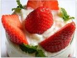 Riz au lait à la vanille et  compote de fraises
