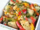 Salade de pommes de terre aux poivrons marinées