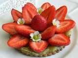 Tartelette feuilletée fraise rhubarbe