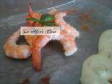 Crevettes à l'ail sauce au safran