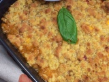 Crumble aux brugnons jaunes