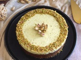 Entremets double mousse chocolat-pistache