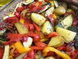 Légumes rôtis au thym et romarin