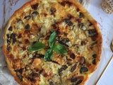 Tarte aux champignons bruns frais et au chorizo