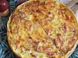 Tarte salée aux poireaux et lardons de bacon